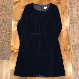 J.Crew velvet, long sleeve dress